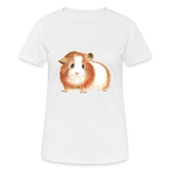 Guinea pig - the shirt for more pigs! - Women's Breathable T-Shirt - white - Front - AI Model Female 172 dark (172cm)