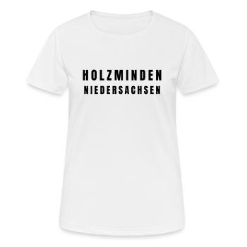 Holzminden Niedersachsen - Frauen T-Shirt atmungsaktiv - Weiß - Vorne - AI Model Female 172 dark (172cm)