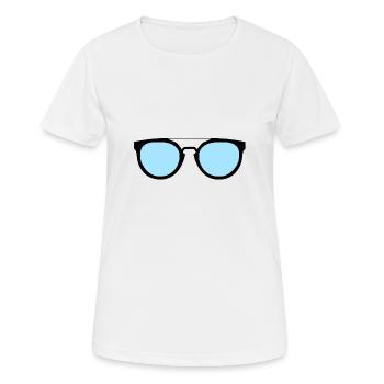 Sonnenbrille - Frauen T-Shirt atmungsaktiv - Weiß - Vorne - AI Model Female 172 dark (172cm)