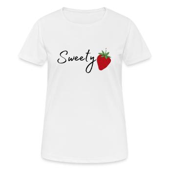 Sweety - Frauen T-Shirt atmungsaktiv - Weiß - Vorne - AI Model Female 172 dark (172cm)