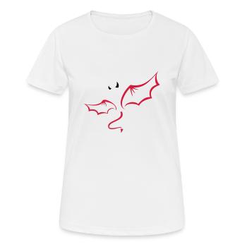 Teufel - Frauen T-Shirt atmungsaktiv - Weiß - Vorne - AI Model Female 172 dark (172cm)