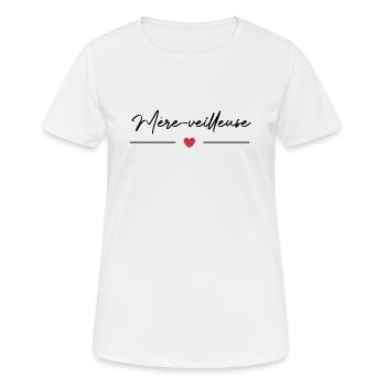 Mère-veilleuse - T-shirt respirant Femme - blanc - Devant - AI Model Female 172 dark (172cm)
