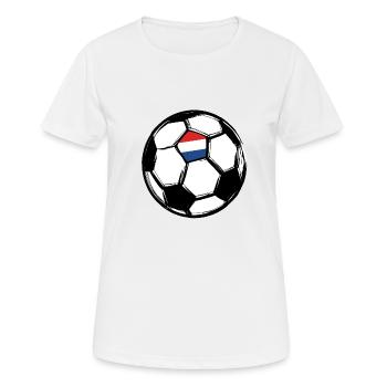 Football, Netherlands, Holland world championship sport logo - Women's Breathable T-Shirt - white - Front - AI Model Female 172 dark (172cm)