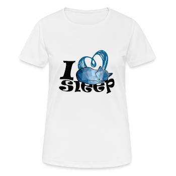 J’adore dormir - T-shirt respirant Femme - blanc - Devant - AI Model Female 172 dark (172cm)