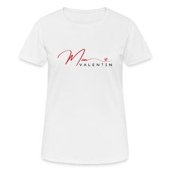 Mon Valentin - T-shirt respirant Femme - blanc - Devant - AI Model Female 172 dark (172cm)