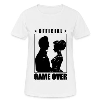 Wedding Couple Game Over Bridal Couple Jga - Women's Breathable T-Shirt - white - Front - AI Model Female 172 dark (172cm)