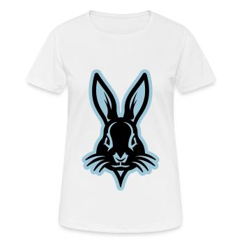Lapin, Lapin De Pâques, Tête Pâques - T-shirt respirant Femme - blanc - Devant - AI Model Female 172 dark (172cm)