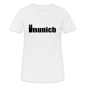 Servus - Gruß aus München - Frauenkirche - Frauen T-Shirt atmungsaktiv - Weiß - Vorne - AI Model Female 172 dark (172cm)