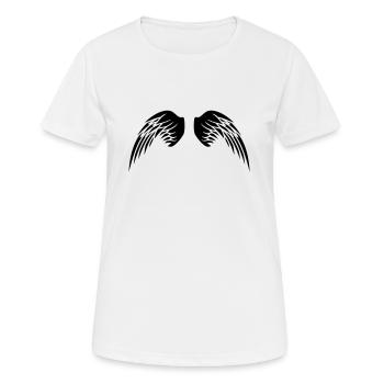 Angel Wings - T-shirt respirant Femme - blanc - Devant - AI Model Female 172 dark (172cm)