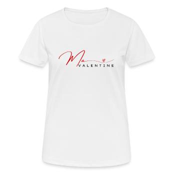 Ma Valentine - T-shirt respirant Femme - blanc - Devant - AI Model Female 172 dark (172cm)