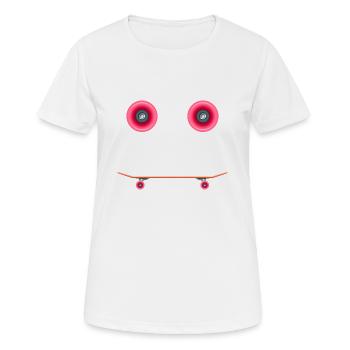 skater skateboard sk8 halfpipe skateboarder - T-shirt respirant Femme - blanc - Devant - AI Model Female 172 dark (172cm)