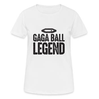 Gaga Ball Légende Dodgeball Gagaball Joueur Gaga - T-shirt respirant Femme - blanc - Devant - AI Model Female 172 dark (172cm)