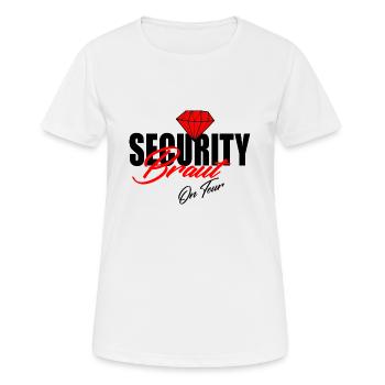 JGA - Frauen T-Shirt atmungsaktiv - Weiß - Vorne - AI Model Female 172 dark (172cm)