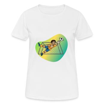 Goalkeeper Shirt - Afro-German Empowerment - Women's Breathable T-Shirt - white - Front - AI Model Female 172 dark (172cm)