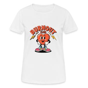 Burnout Club Herzgesundheit lachendes Herz - Frauen T-Shirt atmungsaktiv - Weiß - Vorne - AI Model Female 172 dark (172cm)