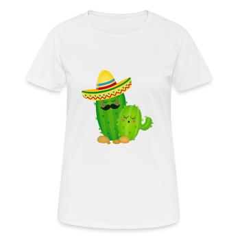 Chemise Cactus Mexico - T-shirt respirant Femme - blanc - Devant - AI Model Female 172 dark (172cm)