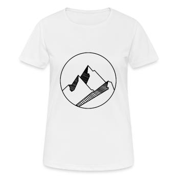 Berge Alpen Outdoor - Frauen T-Shirt atmungsaktiv - Weiß - Vorne - AI Model Female 172 dark (172cm)