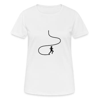 Coureur, jogger, coureur amateur - T-shirt respirant Femme - blanc - Devant - AI Model Female 172 dark (172cm)