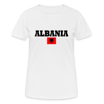 Albanien - Frauen T-Shirt atmungsaktiv - Weiß - Vorne - AI Model Female 172 dark (172cm)