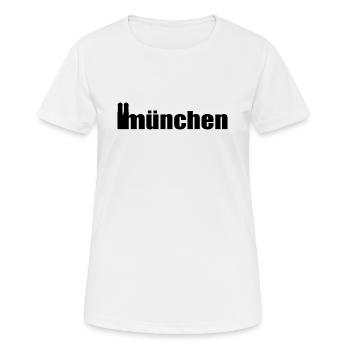 Servus - Gruß aus München - Frauenkirche - Frauen T-Shirt atmungsaktiv - Weiß - Vorne - AI Model Female 172 dark (172cm)