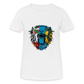 Saint-Pierre-et-Miquelon - T-shirt respirant Femme - blanc - Devant - AI Model Female 172 dark (172cm)