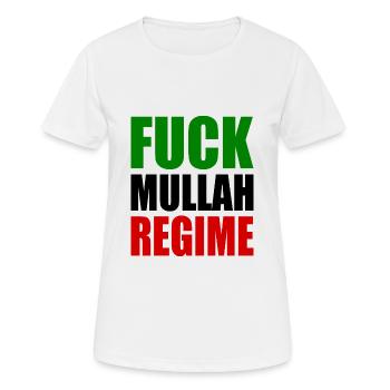 Fuck mullah regime iran - Frauen T-Shirt atmungsaktiv - Weiß - Vorne - AI Model Female 172 dark (172cm)