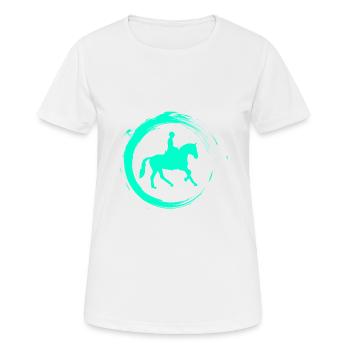 équitation - T-shirt respirant Femme - blanc - Devant - AI Model Female 172 dark (172cm)