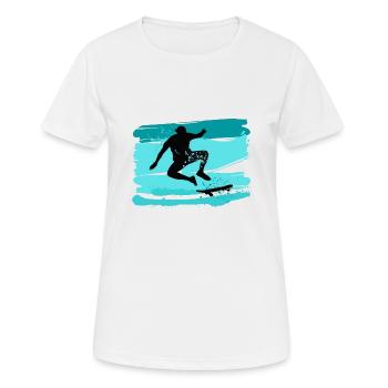 Patineurs - T-shirt respirant Femme - blanc - Devant - AI Model Female 172 dark (172cm)