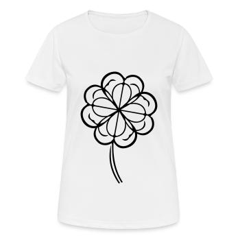 Symbole du trèfle - T-shirt respirant Femme - blanc - Devant - AI Model Female 172 dark (172cm)