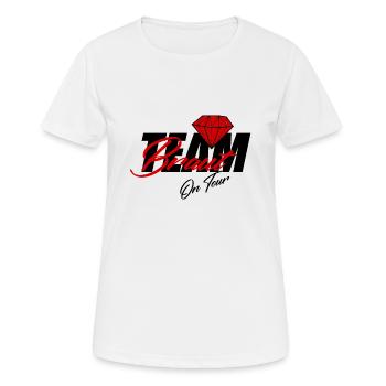 JGA - Frauen T-Shirt atmungsaktiv - Weiß - Vorne - AI Model Female 172 dark (172cm)