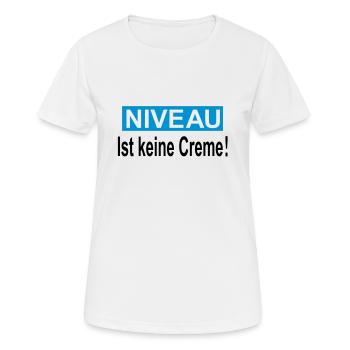 niveau - T-shirt respirant Femme - blanc - Devant - AI Model Female 172 dark (172cm)