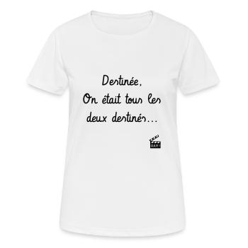 Destinée, on était tous les 2 destinés. Père Noël - T-shirt respirant Femme - blanc - Devant - AI Model Female 172 dark (172cm)