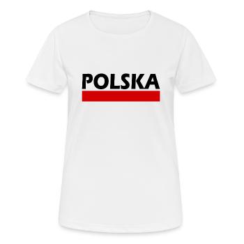 Polen - Frauen T-Shirt atmungsaktiv - Weiß - Vorne - AI Model Female 172 dark (172cm)