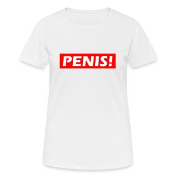 Penis - T-shirt respirant Femme - blanc - Devant - AI Model Female 172 dark (172cm)