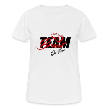 JGA - Frauen T-Shirt atmungsaktiv - Weiß - Vorne - AI Model Female 172 dark (172cm)