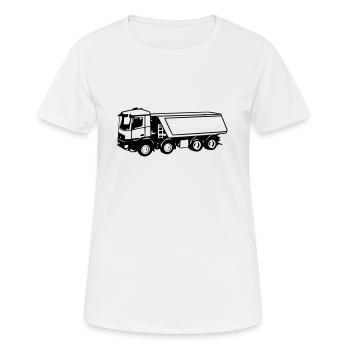 Kipper / Laster / LKW - Frauen T-Shirt atmungsaktiv - Weiß - Vorne - AI Model Female 172 dark (172cm)