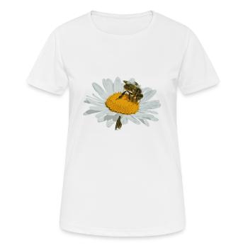 Margerite Blüten Vektor Kunst - Frauen T-Shirt atmungsaktiv - Weiß - Vorne - AI Model Female 172 dark (172cm)