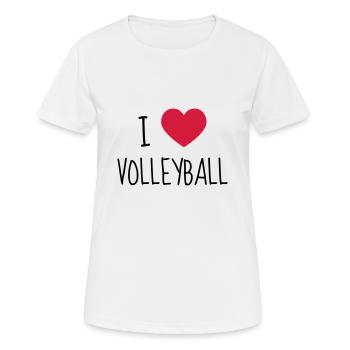 Volleyball - Volley Ball - Volley-Ball - Sport - Frauen T-Shirt atmungsaktiv - Weiß - Vorne - AI Model Female 172 dark (172cm)