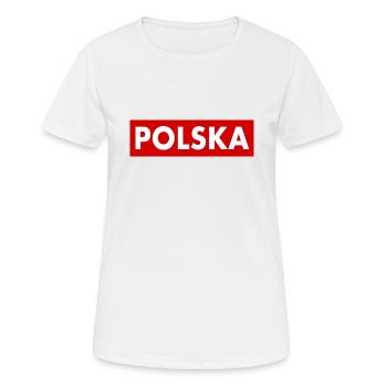 Pologne - T-shirt respirant Femme - blanc - Devant - AI Model Female 172 dark (172cm)