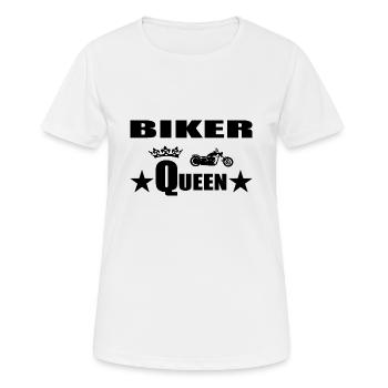 Motorrad - Frauen T-Shirt atmungsaktiv - Weiß - Vorne - AI Model Female 172 dark (172cm)