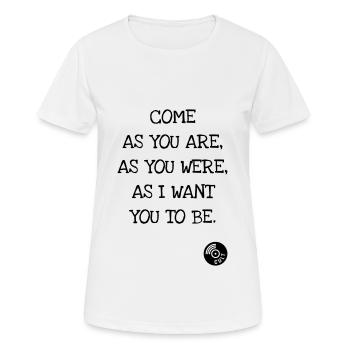 Come as you are - Nirvana - Kurt Cobain - T-shirt respirant Femme - blanc - Devant - AI Model Female 172 dark (172cm)