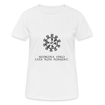 das schicksal kann keine krankheit latein schwarz - Frauen T-Shirt atmungsaktiv - Weiß - Vorne - AI Model Female 172 dark (172cm)