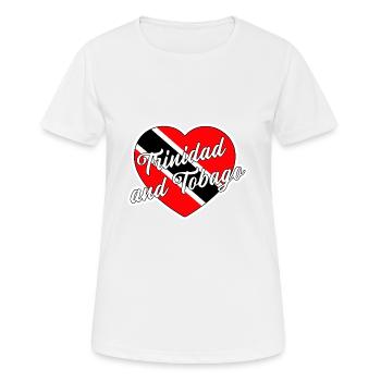 Trinité-et-Tobago - T-shirt respirant Femme - blanc - Devant - AI Model Female 172 dark (172cm)