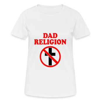 Dad religion - Women's Breathable T-Shirt - white - Front - AI Model Female 172 dark (172cm)