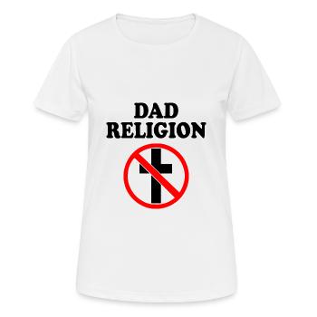 Dad religion - Women's Breathable T-Shirt - white - Front - AI Model Female 172 dark (172cm)