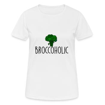 Broccoholic Brocoli brocoli - T-shirt respirant Femme - blanc - Devant - AI Model Female 172 dark (172cm)
