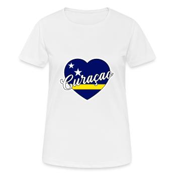 Curaçao - Frauen T-Shirt atmungsaktiv - Weiß - Vorne - AI Model Female 172 dark (172cm)