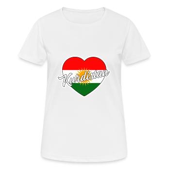 Kurdistan - T-shirt respirant Femme - blanc - Devant - AI Model Female 172 dark (172cm)