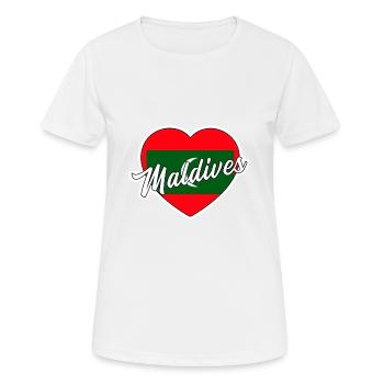 Malediven - Frauen T-Shirt atmungsaktiv - Weiß - Vorne - AI Model Female 172 dark (172cm)