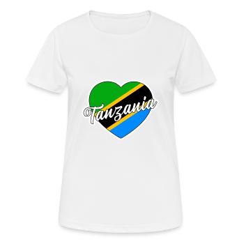 Tanzanie - T-shirt respirant Femme - blanc - Devant - AI Model Female 172 dark (172cm)